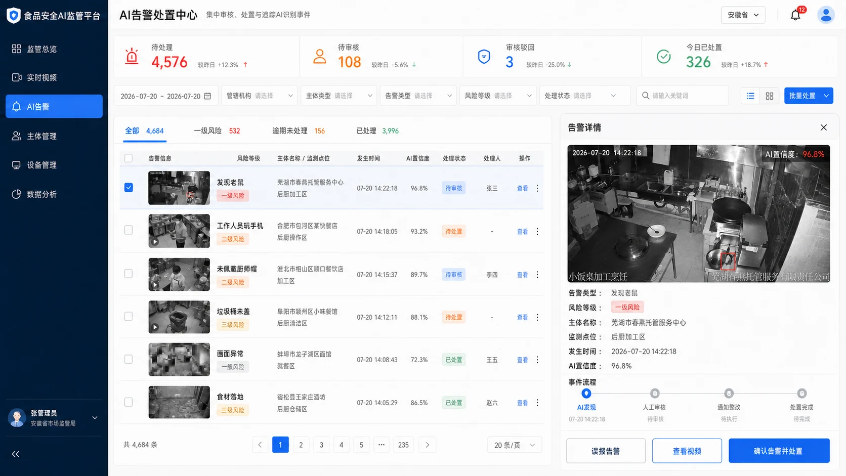 AI告警处置中心